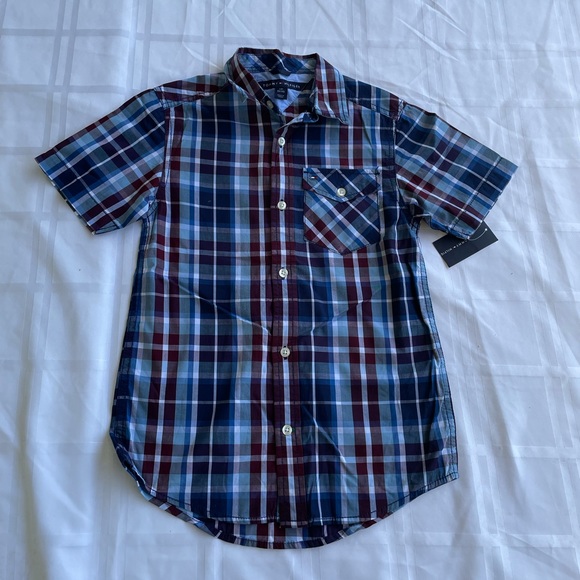 BNWT Tommy Hilfiger Plaid Button Down Shirt, Small (8-10) - Picture 1 of 3